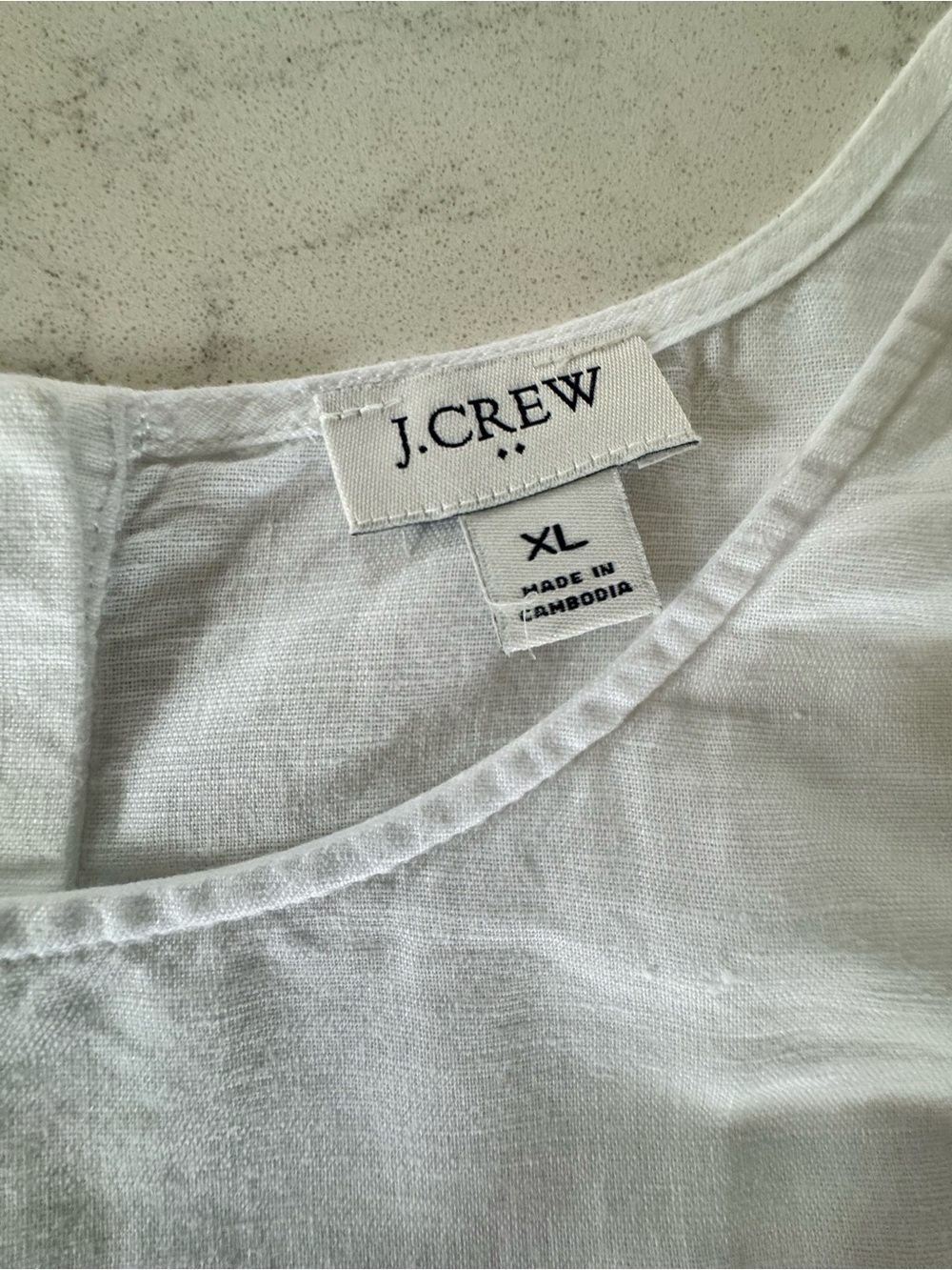 J. Crew White Linen Blenc Sleeveless Top - Picture 5 of 6